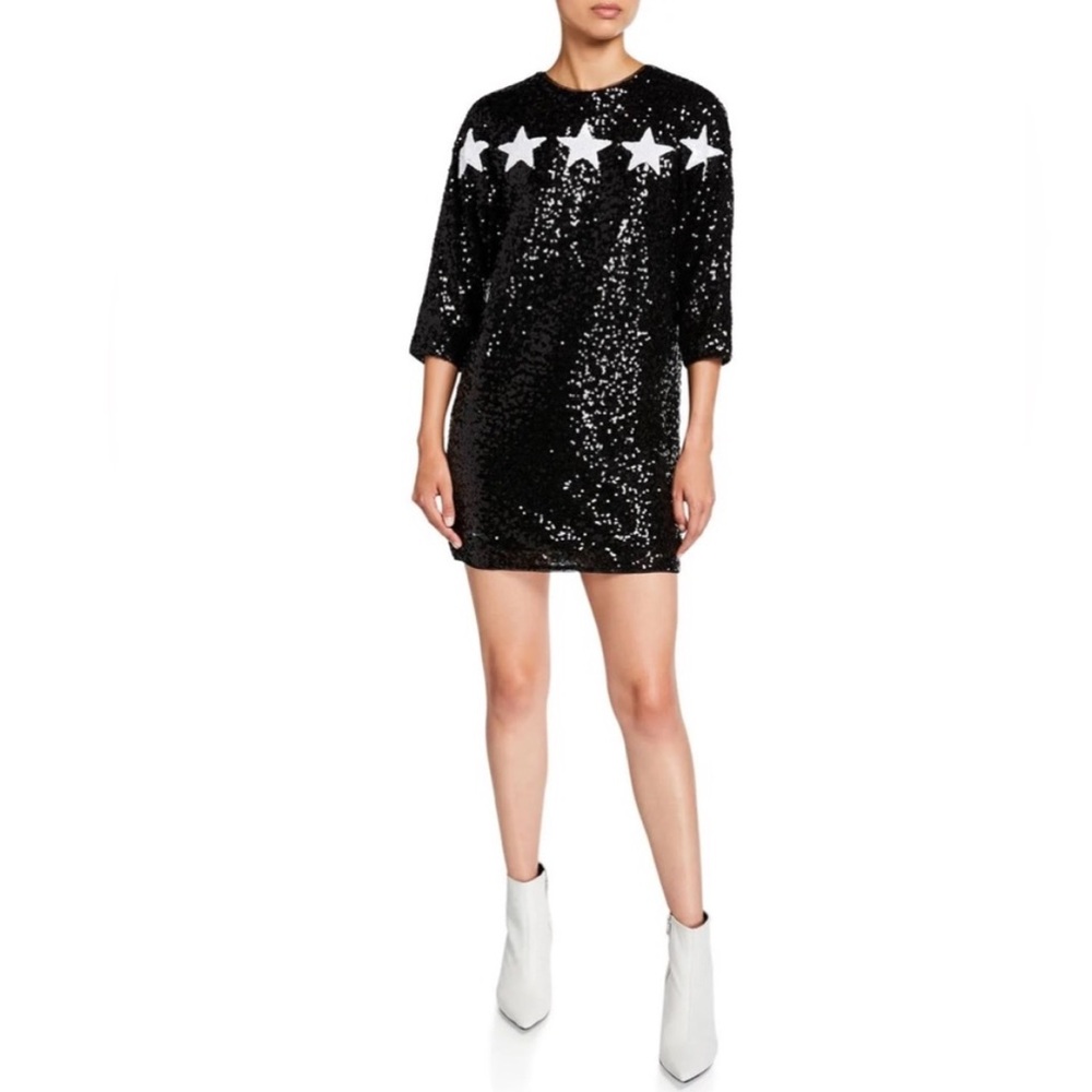 Aidan Mattox Star Sequin Shift Dress